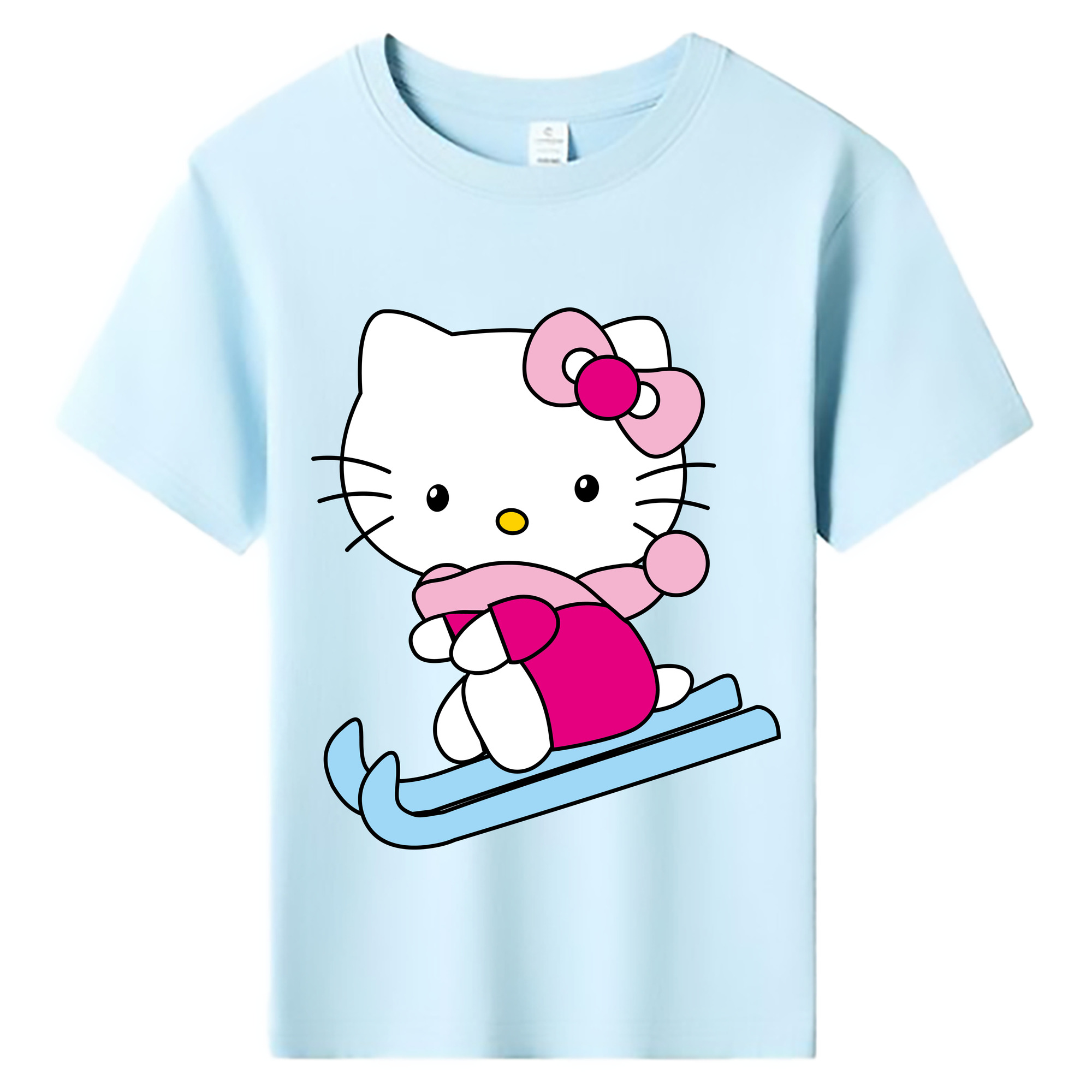 （画像用） Hello Kitty ハローキティ 綿100％キッズTシャツ（フロントプリント）